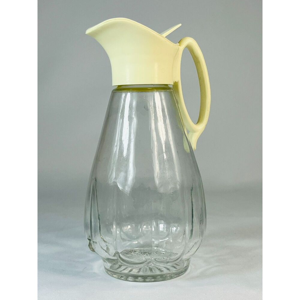 Log Cabin Syrup Dispenser Pitcher 1960s MCM Mid Century